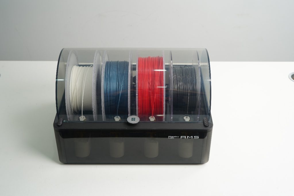 The Bambu Lab Automatic Material System (AMS) featuring 4x different colours