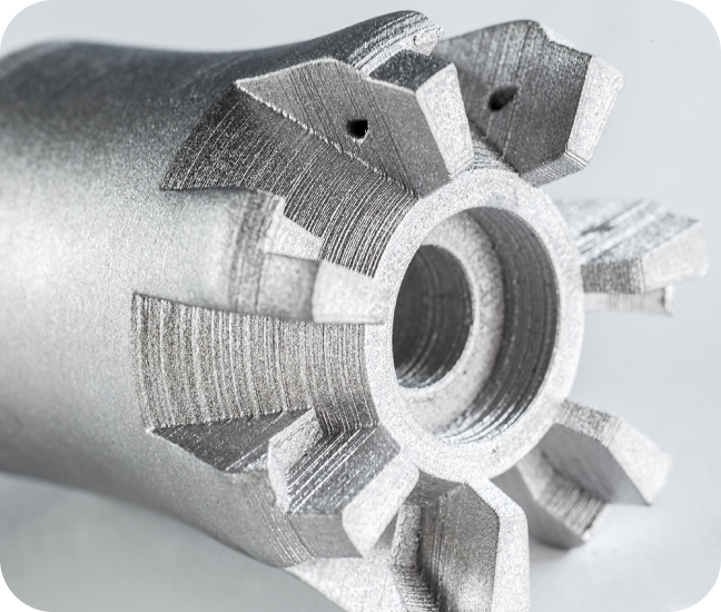 A metal component 3D printed with the Ultimaker S5. 