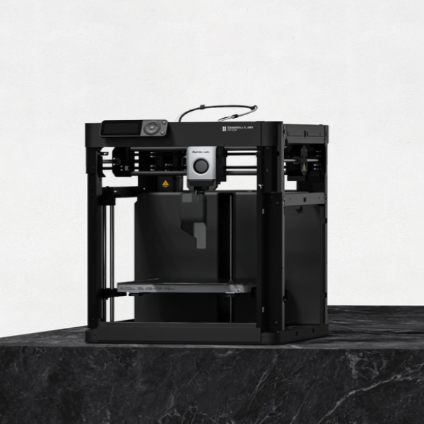 Bambu Lab P1P 3D Printer shot on marble slab