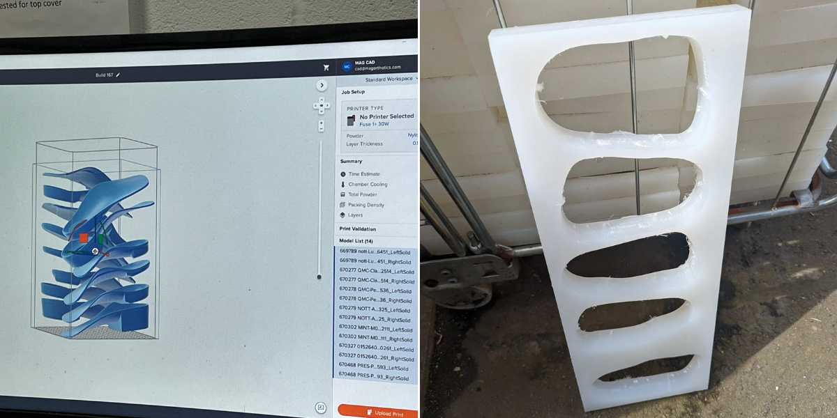 preform screen and orthotic waste